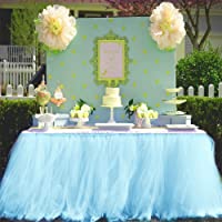 Falda de Mesa para decoración Festival- Mantel 80 x 91.5CM para la decoración casera de la Fiesta- cumpleaños de la Boda